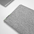 macbook felt case green zipper laptop cover mac sleeve hand made 14 inch