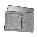 macbook felt case with pocket laptop sleeve violet zippers