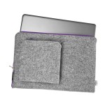MAC CASE WITH POCKET VIOLET ZIPPER