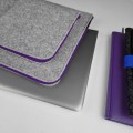 macbook felt case with pocket laptop sleeve violet zippers 16 inch cover