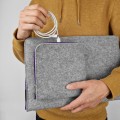 macbook felt case with pocket laptop sleeve violet zippers mac air 15 in