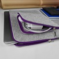 macbook felt case with pocket laptop sleeve violet zippers 13 inch cover