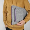 macbook felt case with pocket laptop sleeve violet zippers mac air 13 in