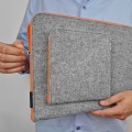 macbook case with pocket felt laptop sleeve orange zippers mac pro 14 in cover