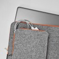 macbook case with pocket felt laptop sleeve orange zippers 15 inch