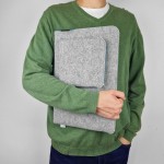 MAC CASE WITH POCKET LIGH BLUE ZIPPER