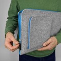 mac case with pocket felt laptop sleeve hand made cover blue zipper macbook air 15