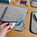 mac case with pocket felt laptop sleeve hand made cover blue zipper 16 inch