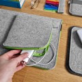 macbook case with pocket felt laptop sleeve green zippers hand made mac pro 14 cover