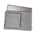macbook case with pocket red zipper felt laptop sleeve hand made 13 inch cover