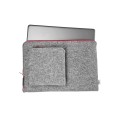 macbook case with pocket red zipper felt laptop sleeve hand made 14 inch cover