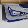 macbook case with pocket felt hand made laptop sleeve blue zippers