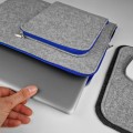 macbook case with pocket felt hand made laptop sleeve blue zippers mac air 15 cover