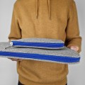 macbook case with pocket felt hand made laptop sleeve blue zippers 16 inch cover