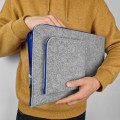 macbook case with pocket felt hand made laptop sleeve blue zippers 14 inch cover