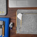 mac case with pocket and yellow zippers felt laptop sleeve 15 inch hand made cover