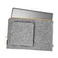 mac case with pocket and yellow zippers felt laptop sleeve 13 inch hand made cover