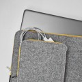 mac case with pocket and yellow zippers felt laptop sleeve 16 inch hand made cover
