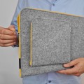 mac case with pocket and yellow zippers felt laptop sleeve macbook air 13 in