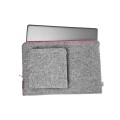 macbook case with pocket and pink zippers hand made felt laptop sleeve 13 inch