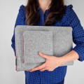 macbook case with pocket and pink zippers hand made felt laptop sleeve mac air 13