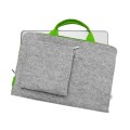 laptop sleeve with green zipper and hands felt MacBook cover with front pocket 13 inch
