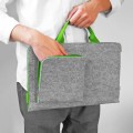 laptop sleeve with green zipper and hands felt MacBook cover with front pocket 15 inch