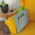 laptop sleeve with green zipper and hands felt MacBook cover with front pocket mac neo