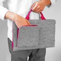 laptop sleeve with pink zipper and hands felt macbook case custom made mac cover with front pocket mac neo