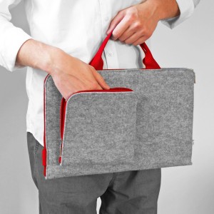 LAPTOP SLEEVE WITH RED HANDS