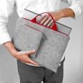 pokrowiec etui laptop macbook czerwony zamek filcowy dell