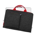 dark grey felt sleeve with red hands and zippers MacBook case laptop cover