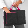 pokrowiec na laptopa z filcu filcowe etui macbook fuksja 15 cali