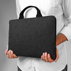 DARK GREY LAPTOP CASE BLACK HANDLE