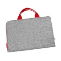 pokrowiec filcowy macbook czerwony zamek szary filc