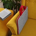 pokrowiec filcowy macbook czerwony zamek szary filc etui