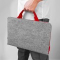pokrowiec filcowy macbook pro czerwony zamek szary filc etui