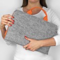 macbook etui filcowy pokrowiec na laptopa pomarańczowe rączki