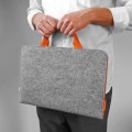macbook etui filcowy pokrowiec na laptopa pomarańczowe rączki 15 cali