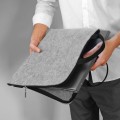 pokrowiec macbook filcowe etui laptop czarny zamek