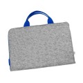 felt laptop cover hand made MacBook sleeve with blue zipper and handle