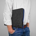 laptop sleeve dark grey felt macbook case blue zipper custom size cover air 13 in