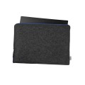laptop sleeve dark grey felt macbook case blue zipper custom size cover