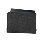 LAPTOP SLEEVE DARK GREY FELT BLUE ZIPPER