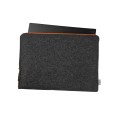 dark grey felt laptop sleeve macbook cover with orange zipper mac case hand made 13 inch