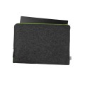 dark grey felt macbook case laptop cover green zipper mac sleeve 13 inch