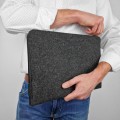 dark grey felt laptop sleeve mac cover black zipper macbook case 14 inch