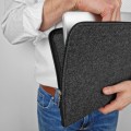 dark grey felt laptop sleeve mac cover black zipper macbook case 16 inch