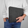 dark grey felt laptop sleeve mac cover black zipper macbook case 15 inch