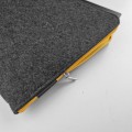 dark grey felt laptop cover yellow zipper macbook sleeve case mac air 13